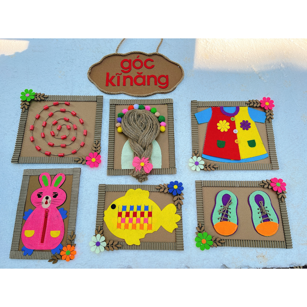 Đồ mầm non - Bộ góc kĩ năng chất stem cho bé trang trí lớp học