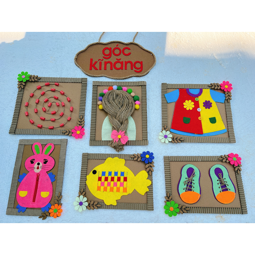 Đồ mầm non - Bộ góc kĩ năng chất stem cho bé trang trí lớp học