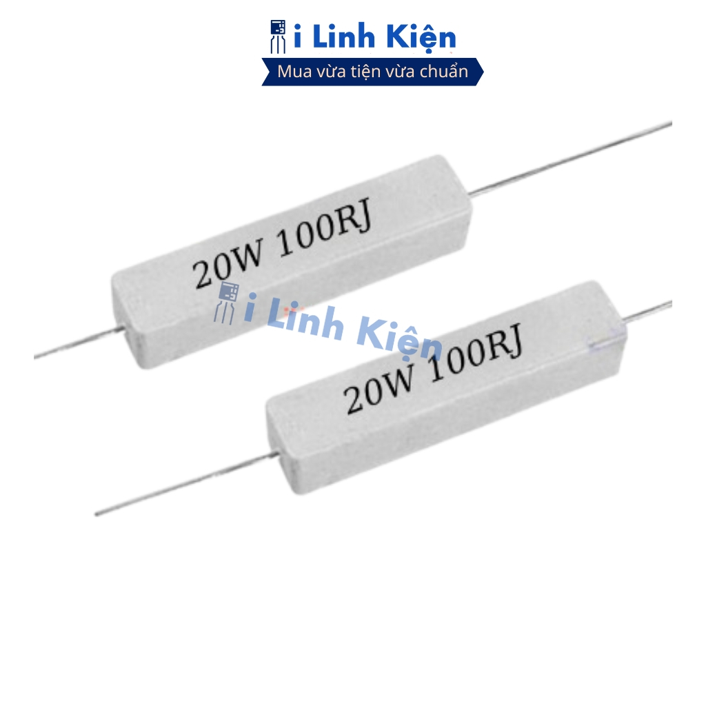 Điện trở sứ 100R 20W 5% chính hãng ilinhkien