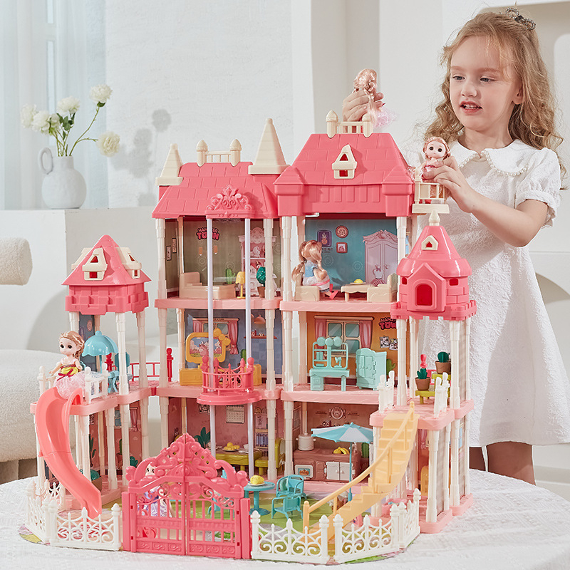 Nhà Búp Bê Barbie Mô Hình Biệt Thự Cỡ Lớn Nhiều Tầng Giá Rẻ Cho Bé Gái