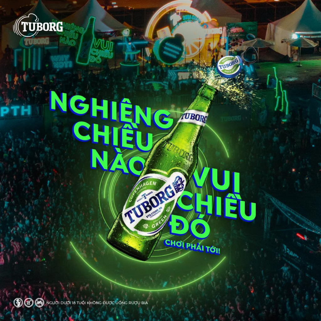 [GIAO NHANH 1H] Thùng 24 lon bia Tuborg 330ml x 24 Lon