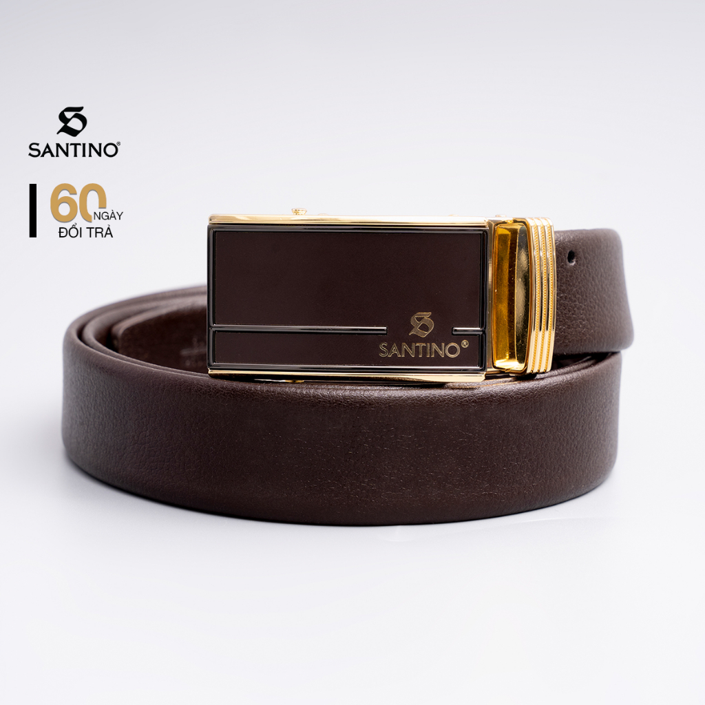Thắt Lưng Nam Cao Cấp Santino, Da Bò Tự Nhiên 100% Cao Cấp Sang Trọng, Lịch Sự M4