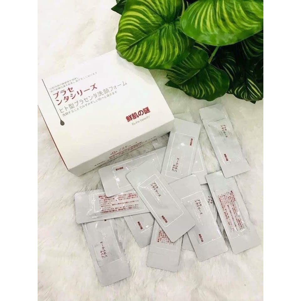 Mặt Nạ Nhau Thai cừu Ủ Trắng Da Rwine Beauty Placenta Nhật Bản - TÁCH LẺ 1 GÓI