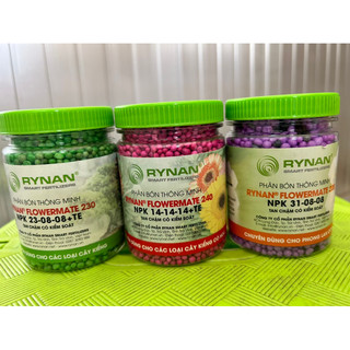 Combo bộ 3 phân bón Rynan cho hoa kiểng, hoa lan, hồng