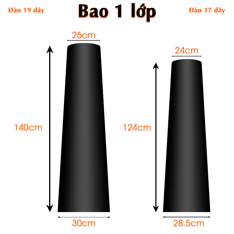 Bao Da Đàn Tranh 1-3 lớp - đàn 17 dây và đàn 19 dây