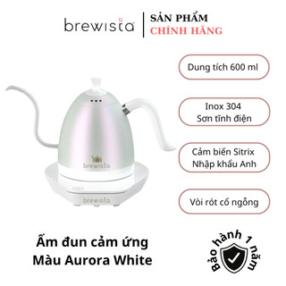 Ấm đun cảm ứng chuyên dụng rót cà phê Kettle 600ml - Aurora White