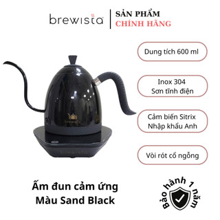 Ấm đun kiểm soát nhiệt độ Brewista 600ml - Sand Black