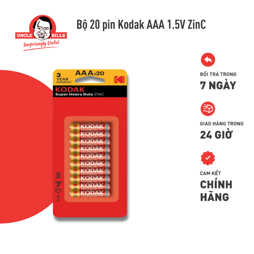 Bộ 20 Pin Kodak AAA Uncle Bills IB0121 - Hàng Nhập Khẩu