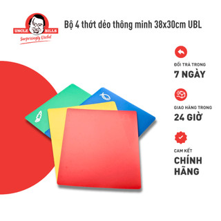 Bộ 4 thớt dẻo thông minh 38x30cm Uncle Bills KA0154