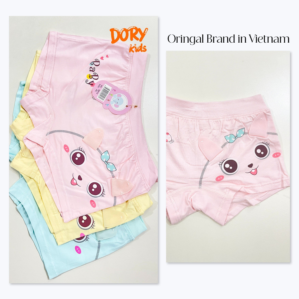 Quần chip đùi cao cấp cho bé gái DORYKIDS 100% cotton thỏ con carot đáng yêu kháng khuẩn thoáng mát 101049L301