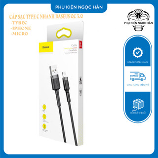 Cáp sạc type c nhanh Baseus qc 3.0 cho andoird dây dài 1m 2m 3m cho tybe c, micro,iphone