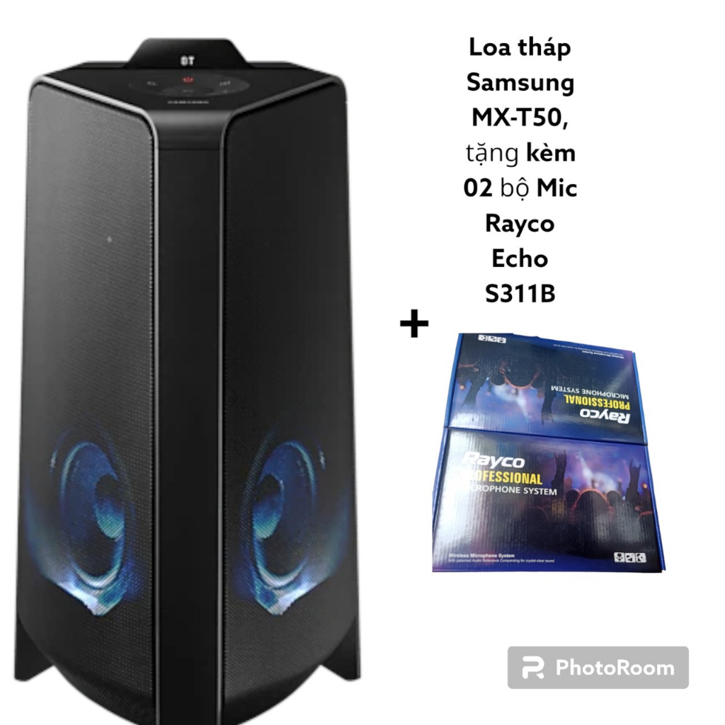 Loa tháp Samsung MX-T50, tặng kèm 02 bộ Mic Rayco S311B-Chính hãng ssvn, mới 100%, nguyên Seal, nguyên đai, nguyên kiện