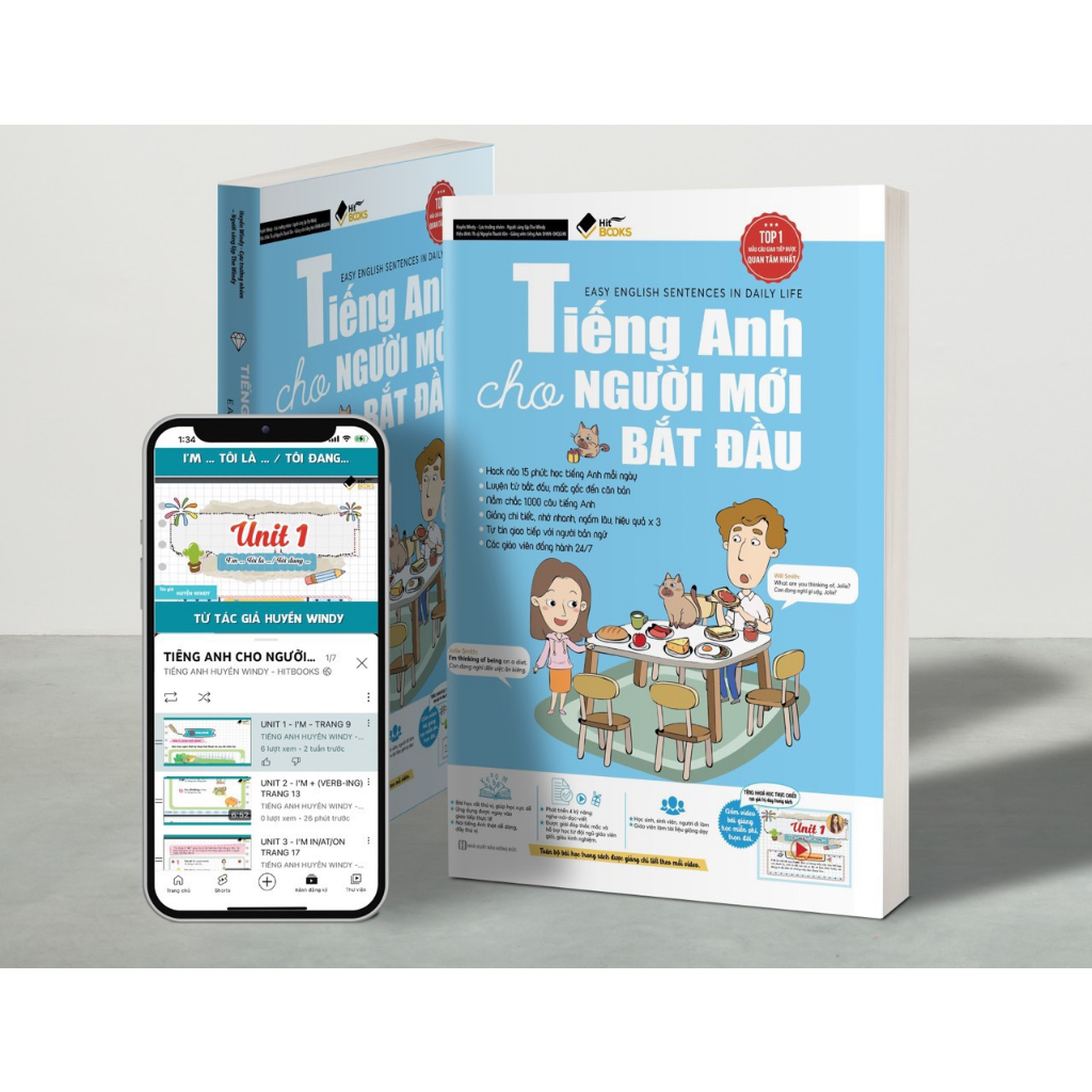 Sách - Tiếng Anh cho người mới bắt đầu - Tặng khóa học thực chiến - Easy English sentences in daily life