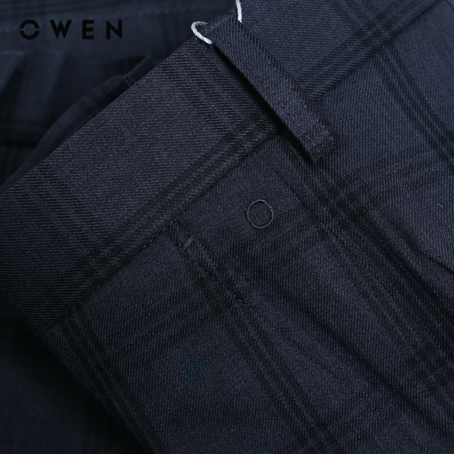 OWEN - Quần tây Nam Owen dáng Trendy màu Navy chất liệu Nano - QD23499