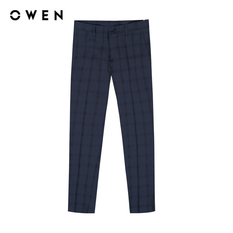 OWEN - Quần tây Nam Owen dáng Trendy màu Navy chất liệu Nano - QD23499