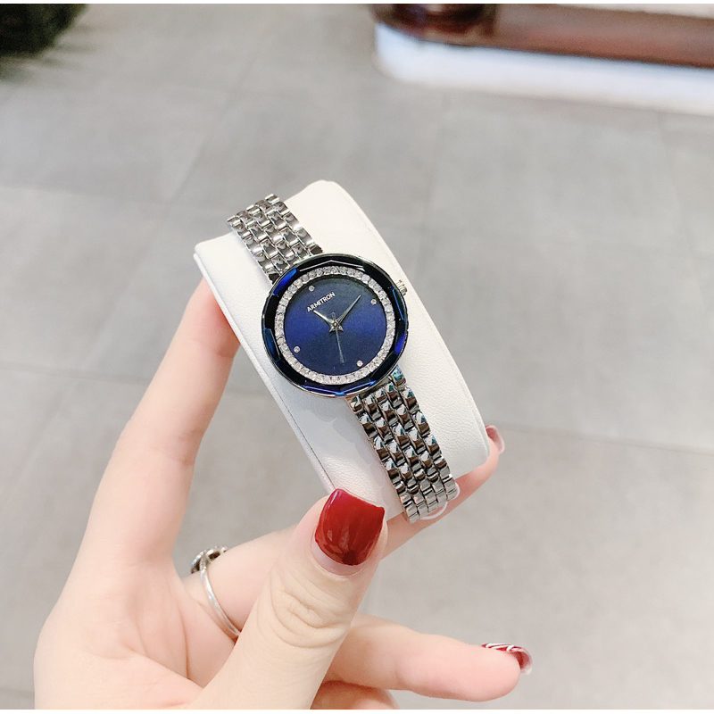 Set đồng hồ nữ Armitron dây thép không gỉ, kích thước 30mm