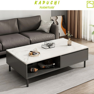 Bàn trà sofa phòng khách bàn sofa mặt vân đá sang trọng thiết kế hiện đại KAPUCHI - KP296