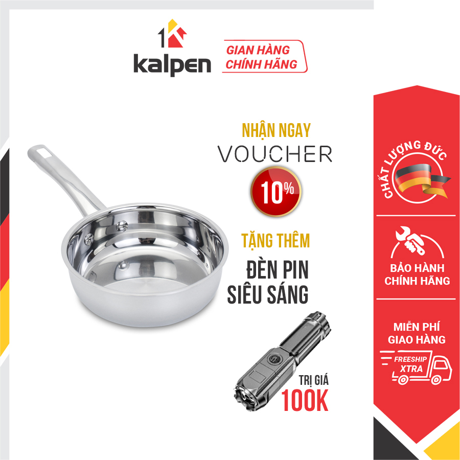 Chảo Inox 3 Lớp Liền Khối Không Chống Dính Kalpen Kazler Size 16cm