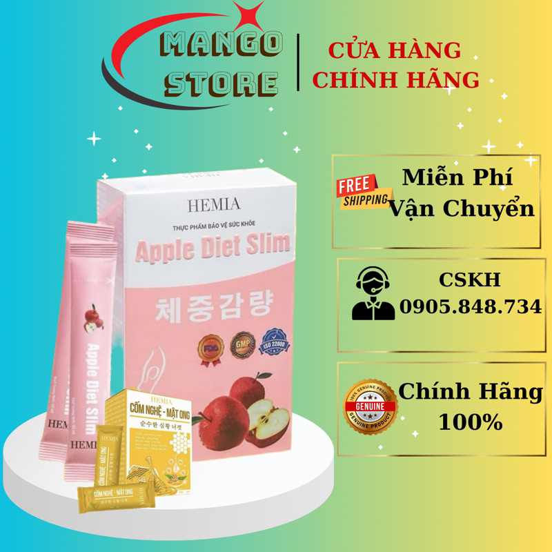 Thạch táo giảm cân Hemia[KHO SỈ HEMIA]kèm quà tặng giảm 3-8kg sau 1 lt