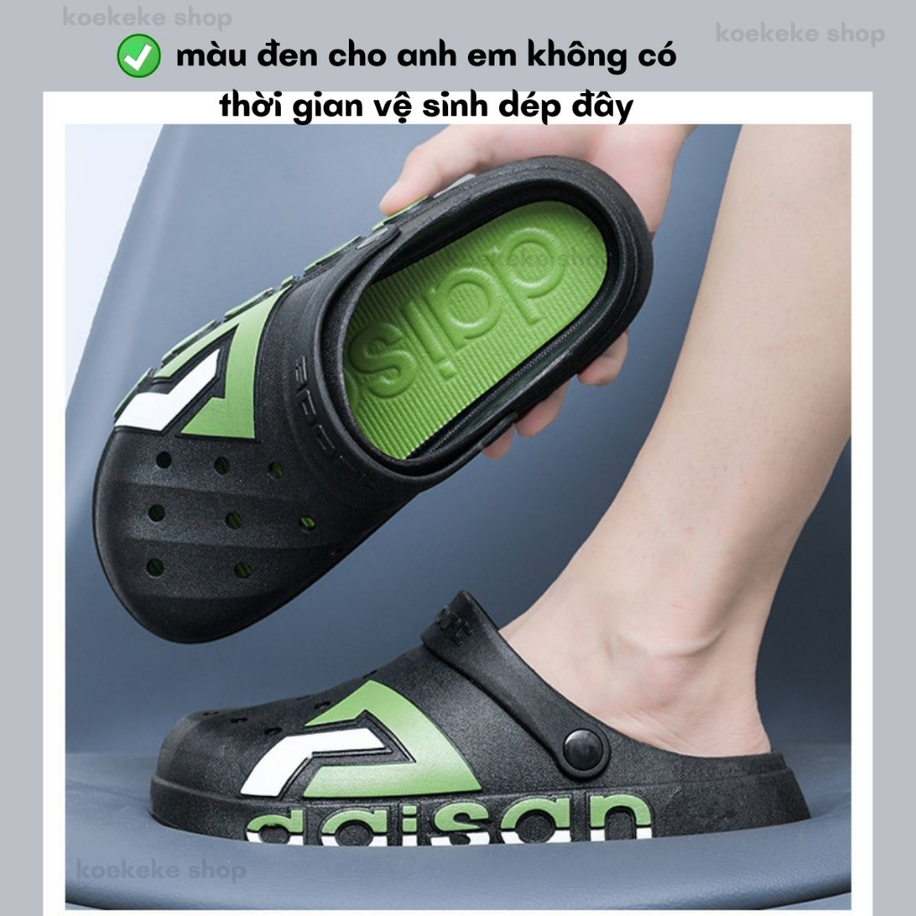 Dép sục nam,DAISAN,dép crocs nam,dép crocs đế cao,sục crocs,sục nam,crocs nam,crocs đế cao,phong cách trẻ trung,thể thao