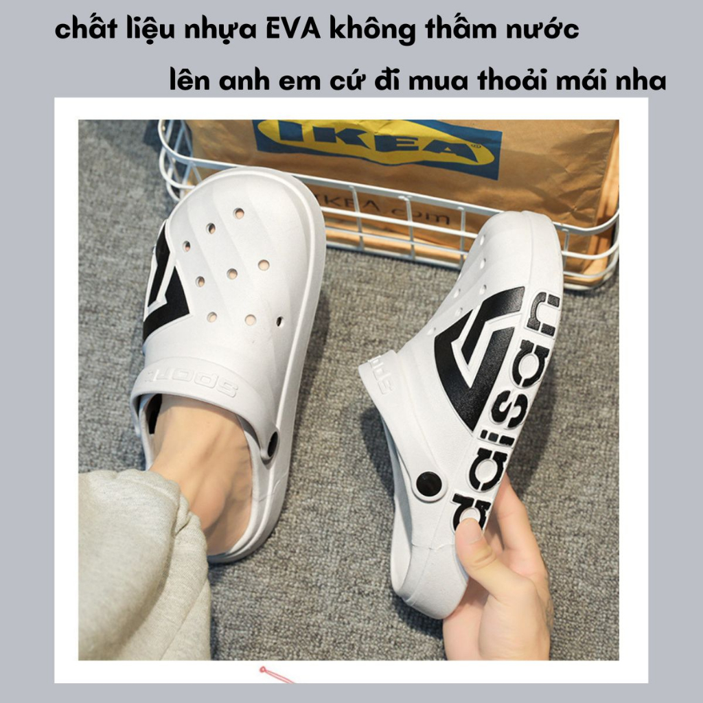 Dép sục nam,DAISAN,dép crocs nam,dép crocs đế cao,sục crocs,sục nam,crocs nam,crocs đế cao,phong cách trẻ trung,thể thao