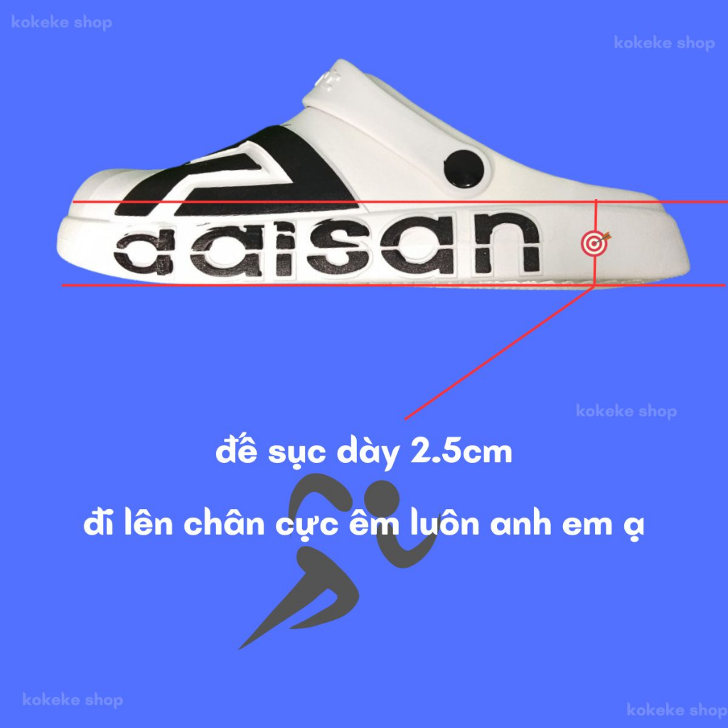 Dép sục nam,DAISAN,dép crocs nam,dép crocs đế cao,sục crocs,sục nam,crocs nam,crocs đế cao,phong cách trẻ trung,thể thao