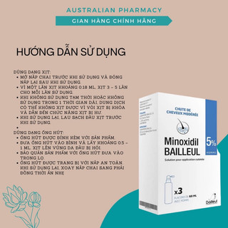 Xịt Mọc Tóc Minoxidil 5% - Giảm Rụng Tóc , Kích Mọc Tóc