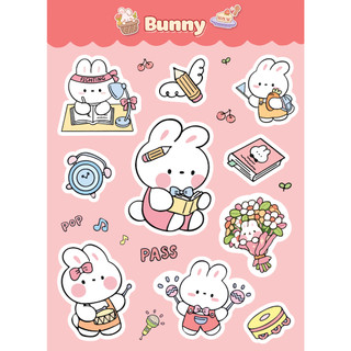 1 tờ sticker hoạt hình dễ thương tonton, phi hành gia, pochacco, dino cute trang trí