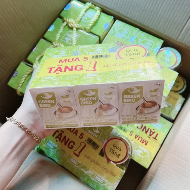 Green Bird - Nước Yến Sào Chưng Đường Phèn - Hũ đơn 72g