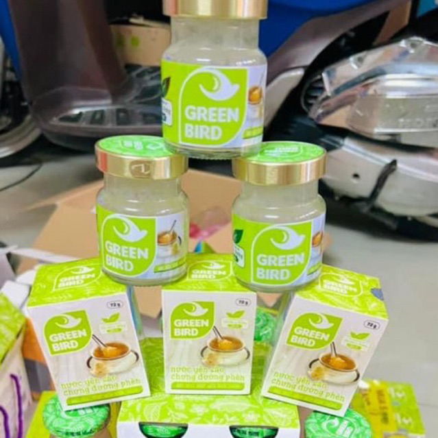 Green Bird - Nước Yến Sào Chưng Đường Phèn - Hũ đơn 72g