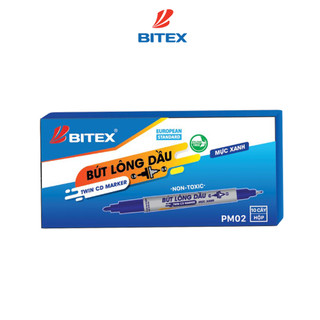 Bút lông dầu Bitex PM02 mực xanh, đen, đỏ (1 cây)