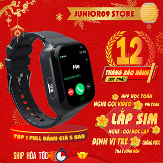 Đồng hồ thông minh Định vị Trẻ em Lắp thẻ sim Nghe gọi Video Call Chống nước cho bé trai bé gái JUNIOR09 WATCH KIDS