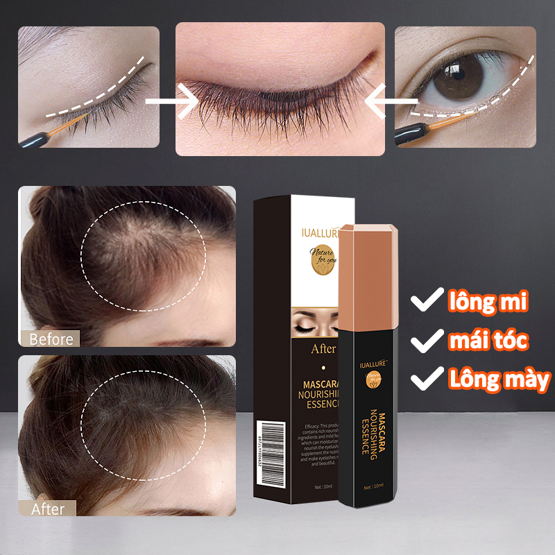 Tinh Chất Mọc Mi 10ML Kích Thích Mọc Lông Mi Làm Dày Lông Mi Nhanh Tự Nhiên Nuôi Dưỡng Mi Dài Và Cong