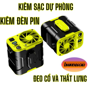  Quạt mini đeo thắt lưng điều hòa kẹp áo F005 10000mah công suất cao quạt đeo cổ pin siêu trâu 