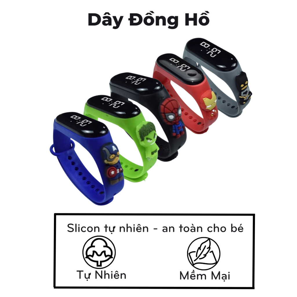 Đồng hồ trẻ em điện tử đeo tay nhân vật siêu anh hùng - JJ Kids