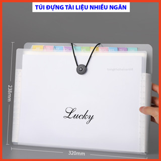 Túi đựng tài liệu giấy tờ A4 trong suốt nhiều ngăn, túi đựng hồ sơ A4 phụ kiện văn phòng phẩm