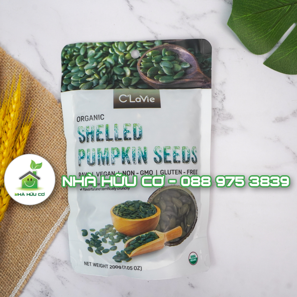 Hạt bí hữu cơ C'LAVIE 200g/100g - Date: 20/12/2024 - Nhà hữu cơ