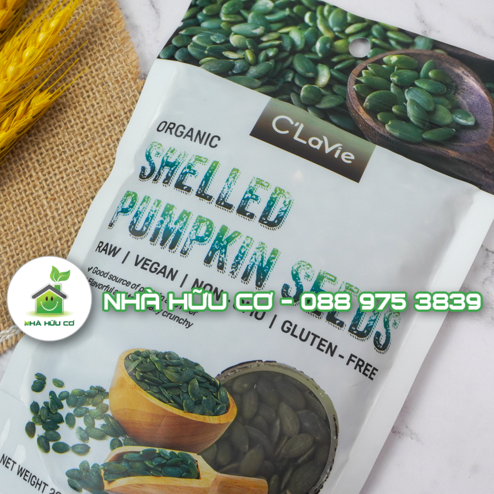 Hạt bí hữu cơ C'LAVIE 200g/100g - Date: 20/12/2024 - Nhà hữu cơ
