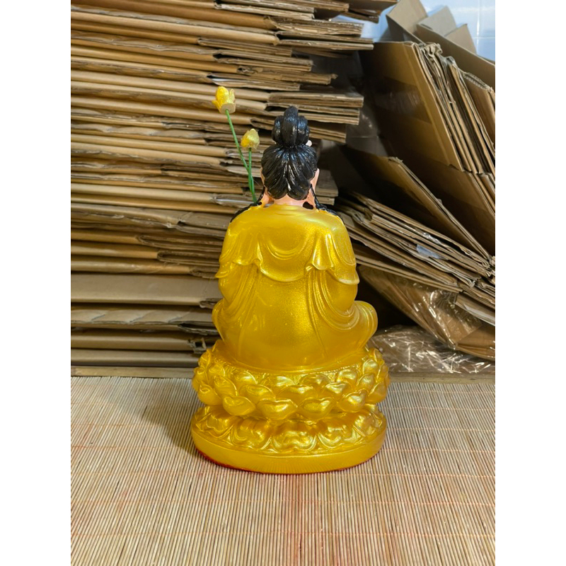 Tượng Bồ Tát Đại Thế Chí ,Ngồi Cao 30cm Màu Vàng TUỆ TÂM