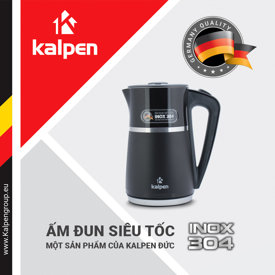 Ấm đun siêu tốc 3 lớp màu đen KK33 Kalpen