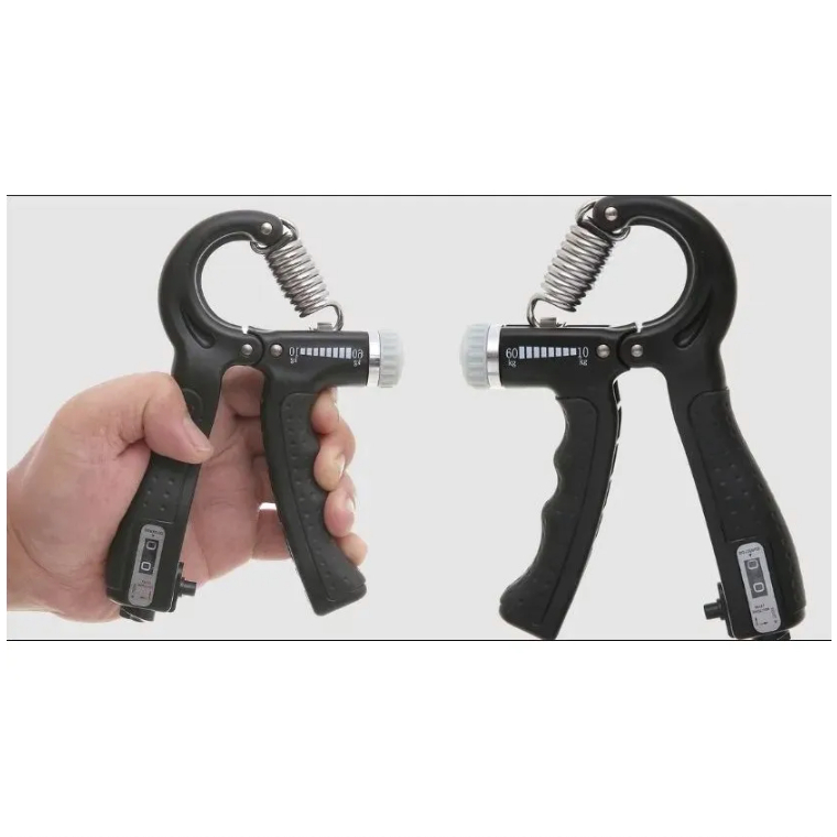 COMBO 3 - 1 gậy bẻ lò xo 20kg, 30kg, 40kg, 50kg, 60kg - 1 kìm bóp tay có máy đếm số - 1 dây nhảy lõi thép siêu bền