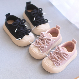 SIêu mềm _ Giày thể thao quai dán dây nơ cho bé gái size 16-20