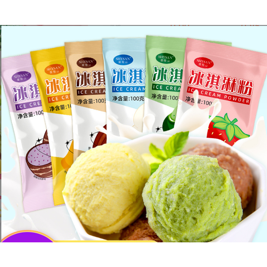 Bột Làm Kem 6 Vị Không Cần Dùng Máy,Bột Làm Kem Thơm Ngon, Hấp Dẫn, Dễ Làm