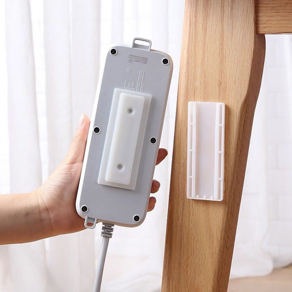 Miếng dán ổ điện treo tường cố định ổ điện bằng nhựa tháo lắp dễ dàng