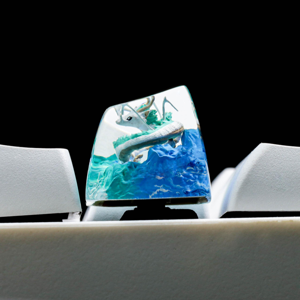 Keycap rồng HAKU siêu ngầu, nút bàn phím lẻ siêu ngầu, keycap artisan, SA profile
