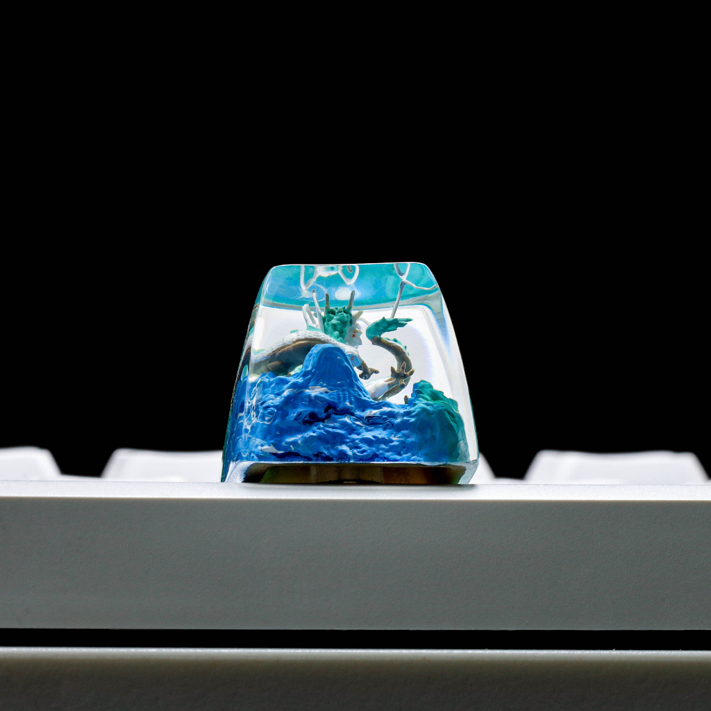 Keycap rồng HAKU siêu ngầu, nút bàn phím lẻ siêu ngầu, keycap artisan, SA profile