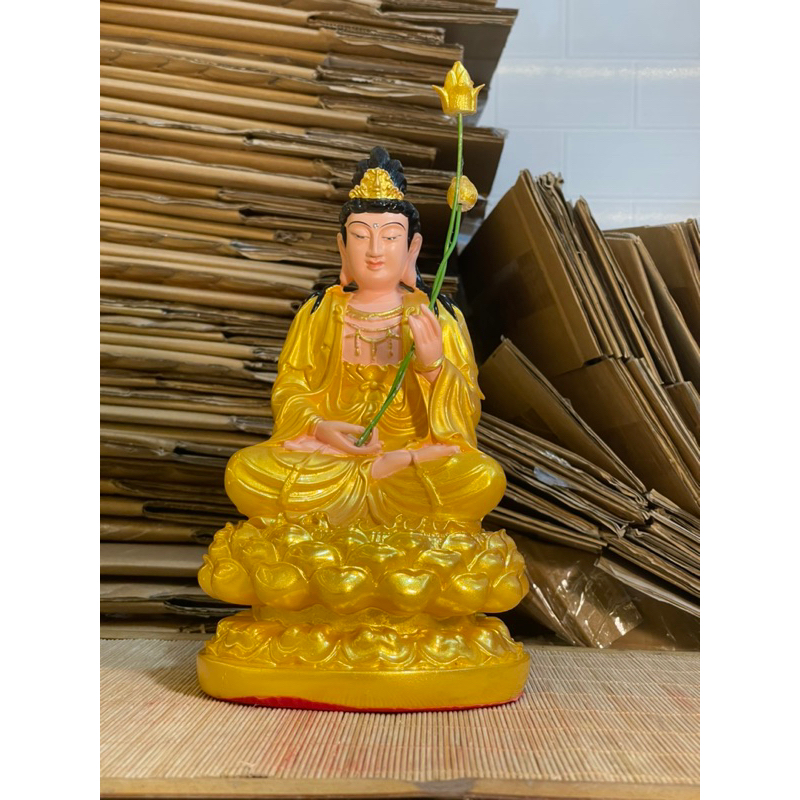 Tượng Bồ Tát Đại Thế Chí ,Ngồi Cao 30cm Màu Vàng TUỆ TÂM