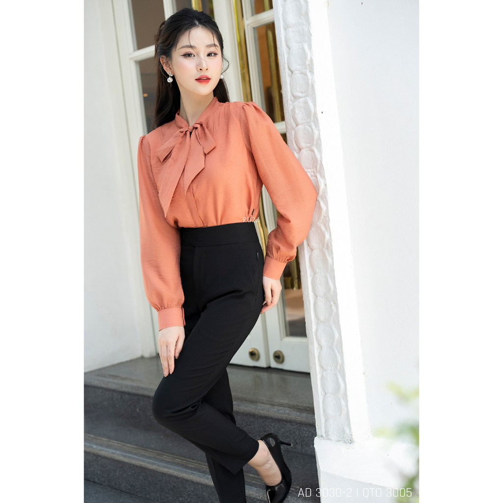 Quần tây ôm RUZA màu đen thiết kế dáng công sở thời trang QTO 3005 3006