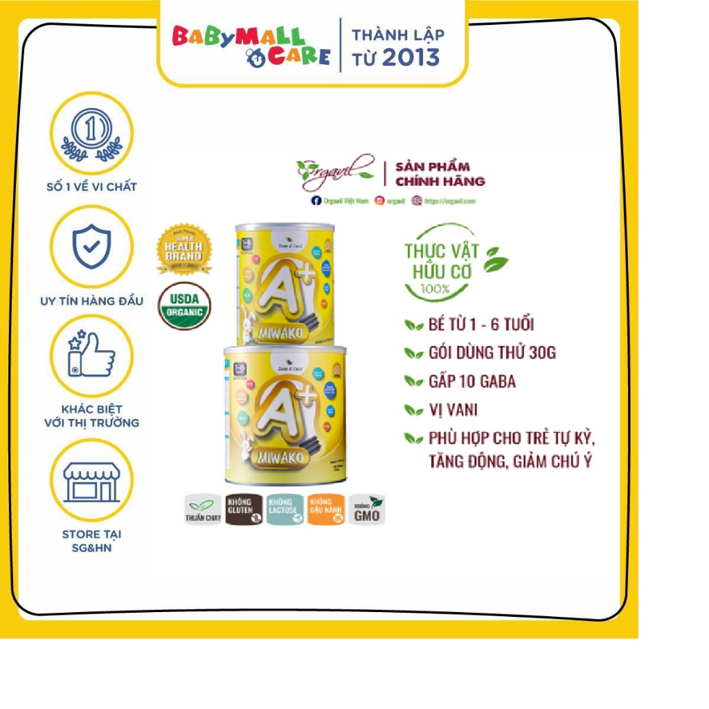 Sữa miwako A+ hộp 400g