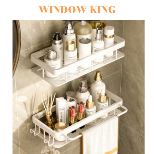 Kệ nhà tắm nhôm không gian kệ đựng đồ nhà tắm dán tường đa năng cao cấp KING WINDOW